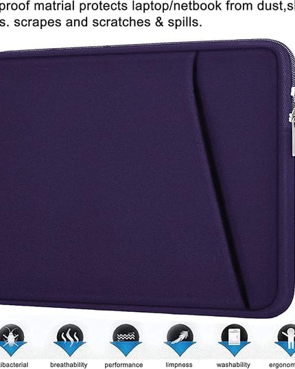 Laptop Sleeve 14 inch, Durable Carrying Bag Shockproof Protective Case Cover, Handbags Briefcase Laptop Bag Compatible with 14" MacBook Air/Pro HP Asus Lenovo Notebook Computer, Purple
