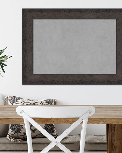 Amanti Art Black Framed Magnetic Board 21x29 Medium Vision Board for use with Magnets, 100% Metal Sheet to Display Items as Office Decor or for Home Organization in mudroom, Kitchen or Kids Room