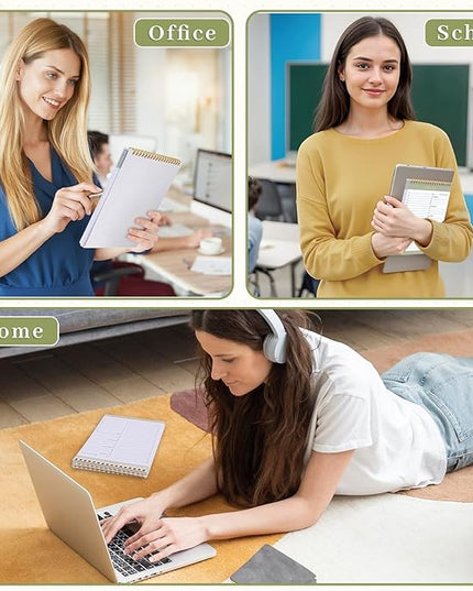 Thboxes 2 Packs To Do List Notepad, Totally 208 Pages To Do List Notebook A5 Undated Daily Planner Notepad with Transparent Cover and Task Checklist Home Office School Supplies, Simple Style