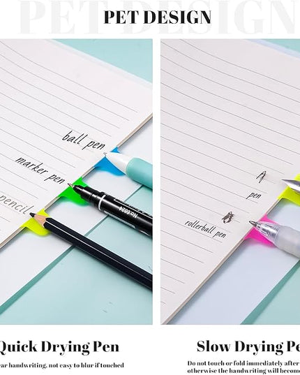 Golcellia Sticky Tabs - 600 Sheets Notebook Tabs - Sticky Flags, Index & Page Tabs - Durable Divider & Binder Tabs for Books & Bibles（6 Pcs, 5 - Color）