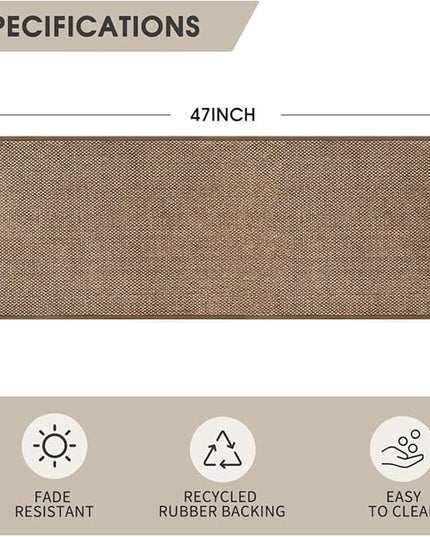 Artoid Mode Washable Kitchen Rugs and Mats Doormat Non Skid, Absorbent Rugs for Kitchen Floor Door Mat Kitchen Mats Front of Sink Hallway 17x47 Inch