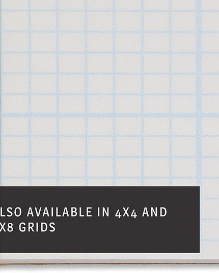 Bienfang Designer Grid Graph Paper Pad, 10x10 Cross Section, 8.5 x 11 Inches, 50 Sheets