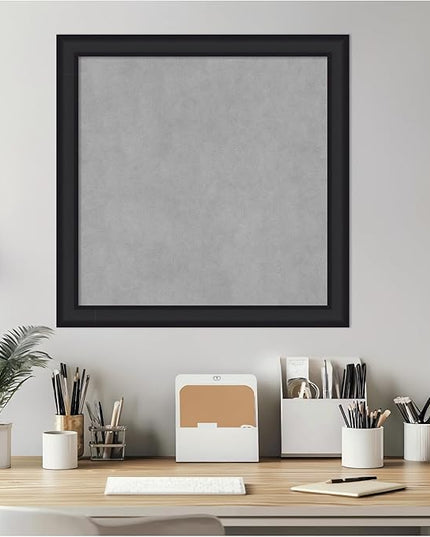 Amanti Art Black Framed Magnetic Board 23x23 Medium Vision Board for use with Magnets, 100% Metal Sheet to Display Items as Office Decor or for Home Organization in mudroom, Kitchen or Kids Room