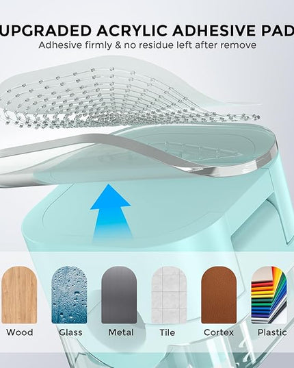AhaStyle Magnetic Cable Organizer [1s Lock] 6 Pack Cord Cable Holders Clips Strong Adhesive Cable Cord Keeper [Smooth Adjustable] Hide Wire Cord Organizer for Nightstand Kitchen Car Office (Blue)