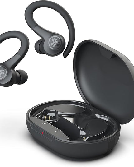 JLab Go Sport+ Wireless Workout Earbuds Featuring C3 Clear Calling, Secure Earhook Sport Design, 35+ Hour Bluetooth Playtime, and 3 EQ Sound Settings (Graphite)