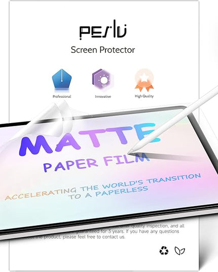 2 Pack Like Paper Screen Protector for iPad 10th 2022 10.9" & iPad 11th A16 2025 11", Matte Anti Glare PET Film/Blue Light Filter Eye Protection Cover/Drawing & Writing Feel Like on Paper