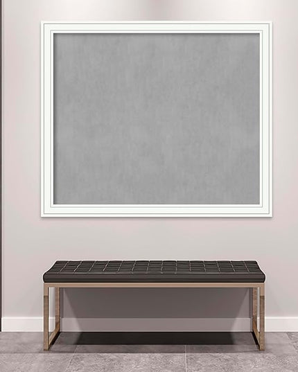 Amanti Art White Framed Magnetic Board 45x53 Oversize Vision Board for use with Magnets, 100% Metal Sheet to Display Items as Office Decor or for Home Organization in mudroom, Kitchen or Kids Room