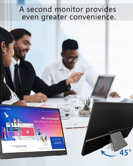 Portable Monitor 10.5'' 1920x1280 Second External Monitor for Laptop 3:2,100％sRGB,w/45° Adjustable Stand,HDMI USB-C Computer Display for Laptop PC Phone Mac