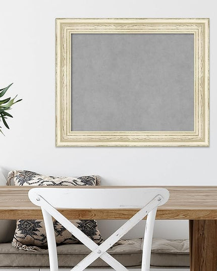 Amanti Art White Framed Magnetic Board 20x24 Small Vision Board for use with Magnets, 100% Metal Sheet to Display Items as Office Decor or for Home Organization in mudroom, Kitchen or Kids Room