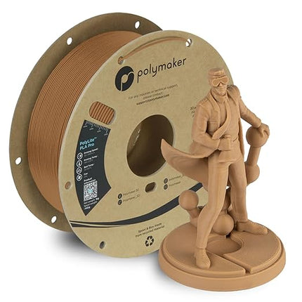 Polymaker PLA PRO Filament 1.75mm Army Beige, Powerful PLA 3D Printer Filament 1kg - PolyLite 1.75 PLA Filament PRO Tough & High Rigidity 3D Printing Filament Army Beige