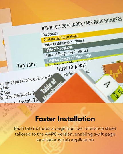 Index Tabs for ICD-10-CM 2026 Expert Codebook - Easy Navigation for Medical Coding Books (for AAPC Version)