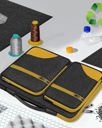 Hseok Ultra-Slim Laptop Case 17 17.3 inches Sleeve Protective PC Briefcase for Commuting and Business Trip，Yellow