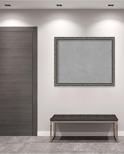 Amanti Art Black Framed Magnetic Board 36x44 X-Large Vision Board for use with Magnets, 100% Metal Sheet to Display Items as Office Decor or for Home Organization in mudroom, Kitchen or Kids Room