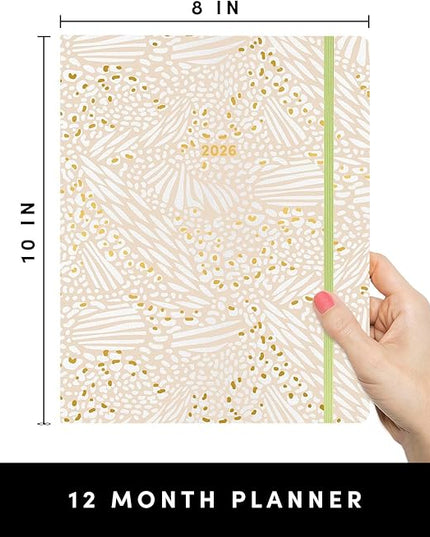 PAPERAGE 2026 Monthly Planner, 12 Months (January 2026 - December 2026), 8 in x 10 in, 2026 Planner with Large Monthly Spreads & Calendar Views, Note Pages, To Do Lists & Trackers, – Golden Safari