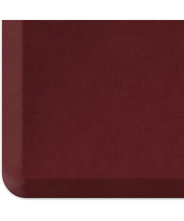 GelPro Stain Resistant Surface with 3/4 Thick Ergo-Foam Core for Health and Wellness, 20"x48", Leather Grain Cranberry
