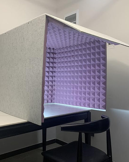 Portable Isolation Sound Booth,Desktop Soundproof Cover,Self Made Sound Recording Studio,Acoustic Foam Panel,Absorbing Shield,Noise Isolator,Purple