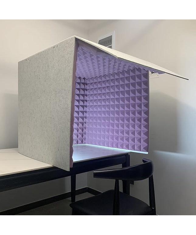 Portable Isolation Sound Booth,Desktop Soundproof Cover,Self Made Sound Recording Studio,Acoustic Foam Panel,Absorbing Shield,Noise Isolator,Purple