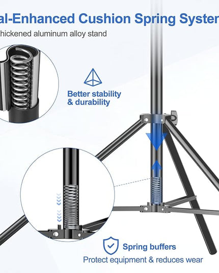 EMART Heavy Duty Backdrop Stand 10 x 12ft Photo Video Studio Adjustable Photography Background Support System Kit with Carry Bag
