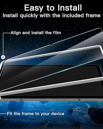 JETech Screen Protector for Samsung Galaxy Tab S10 FE Plus/S10 FE+ 2025 (13.1 Inch), with Easy Installation Frame, 9H Tempered Glass Film, HD Clear, 2-Pack