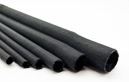 Split Mesh Cord Sleeve Loom Tubing Cable Cover Braided Cable Management Auto Protective Wire Harness Wrap Self Wrapping Woven 3/16"-35ft