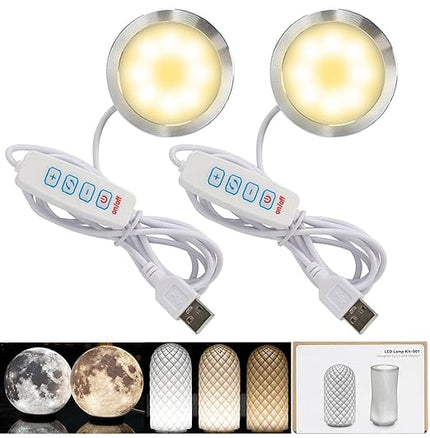 LED Lamp Kit 001 Three Colors for Bambu Lab Makerworld 3D Printed DIY Hardware Model Spare Parts 5V USB Powered, 3000K Warm Light (2)