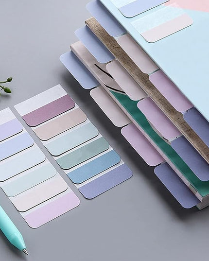 AccEncyc 240 Pcs Colored Index Tab 1"x1.8" Large Book Sticky Tabs Repositionable Page Tabs Flags Page Markers Labels for Notebooks, Filing, Classification,12 Colors