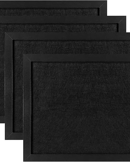 TORASO Cork Board Bulletin Board, Cork Boards for Walls with Pins, Eye Bolts, gaskets, Screws, Pin Board for Office, School and Home (All Black, 11“x14.5” - 4p)