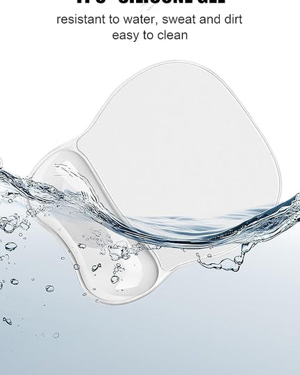 Gel Wrist Rest for Mouse,Ergonomic Mousepad with Clear Cushioned Palm Rest,Gel Mouse Pad with Wrist Support,Small Desk Mat,Office Desk Work Accessories for Women,Carpal Tunnel Relief (B-Clear)