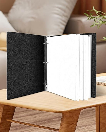 3-Hole Dotted Paper Refills, Letter Size 100Sheets / 200Pages Loose-Leaf Paper, 100gsm, White, 8.5'' x 11''
