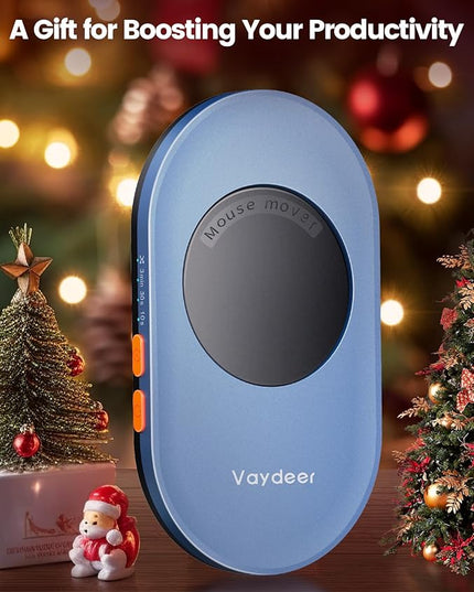 Vaydeer Ultra Slim Mouse Mover, Air 3 Mouse Jiggler with Adjustable Interval Timer, Undetectable & Noiseless, Simulates Realistic Mouse Movement, Driver-Free for Keeping The PC Active and Secure
