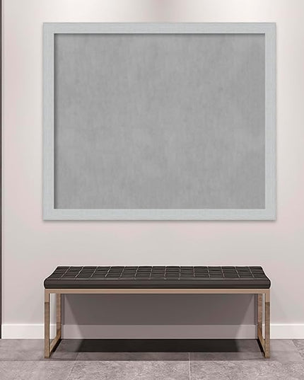 Amanti Art White Framed Magnetic Board 44x52 Oversize Vision Board for use with Magnets, 100% Metal Sheet to Display Items as Office Decor or for Home Organization in mudroom, Kitchen or Kids Room