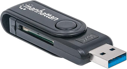 Manhattan Mini Multi-Card Reader/Writer, SuperSpeed USB 3.0, External Card Reader & Writer, 24-in-1, Mobile