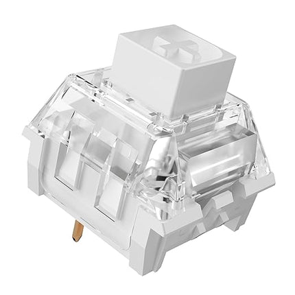 Kailh Box White Pro Switches for mx Mechanical Keyboard,3-Pin Thick Clicky/Firm Response/Gaming/RGB/Crisp Sound Switches(Box White Pro 90pcs)