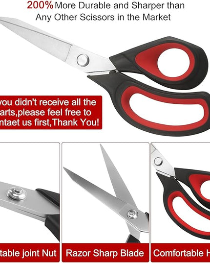 Fabric Scissors, All-Purpose Heavy Duty Utility Shears for Sewing &Garment Making, Stainless Steel Professional Handcrafted Scissors, All Purpose Heavy Duty, For Sewing Fabrics and Leather Garments