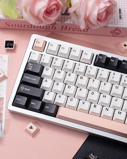 Sumgsn Olivia Keycaps 163 Keys Cherry Profile Doubleshto Keycap Set Fit for Alice Keyboard 61/64/87/104/108 Cherry Mx Switches ISO ANSI Layout Alice Keyboard Mechanical Keyboards