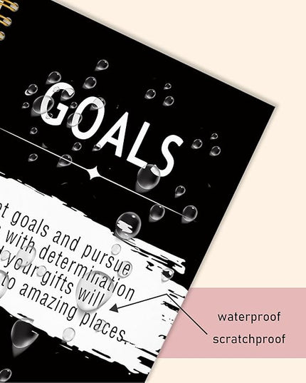 Goals Quotes Motivational Notebook Journal, Inspirational Office Notebook for Work, Motivational Gifts for Women Men, Gifts for Office Coworkers, Hardcover Spiral Notebooks 5.5x8.3