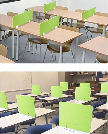 Acoustic Freestanding Desk Divider Privacy Panel Noise Reducing Felt Screen Partition for Classroom or Office Table