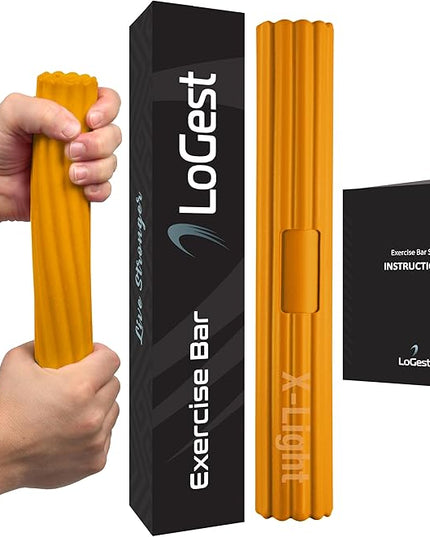 Logest Twist Hand Exerciser Bars for Physical Therapy - Relieves Tendonitis Pain & Improve Grip Strength - Tennis Elbow, Golfer's Elbow, Tendonitis, Wrist, Forearms Pain Relief Hand Therapy Bar