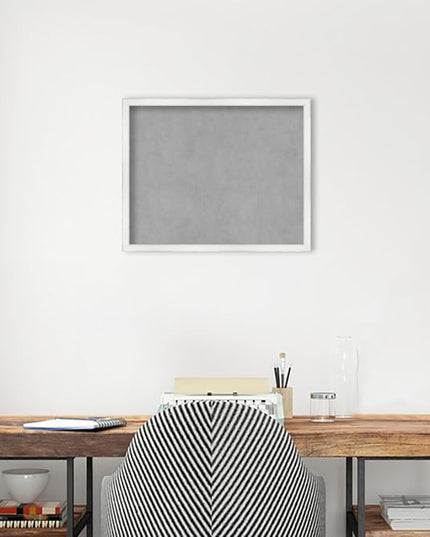 Amanti Art White Framed Magnetic Board 17x21 Small Vision Board for use with Magnets, 100% Metal Sheet to Display Items as Office Decor or for Home Organization in mudroom, Kitchen or Kids Room