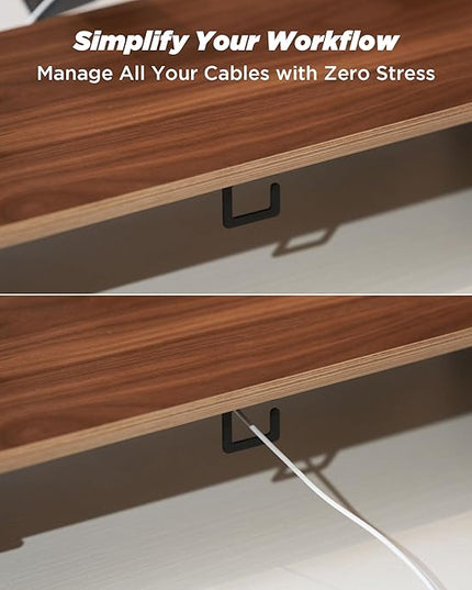 Moodular Add-ons Cable Organizer 2 Pack [Accessory Only - Requires Moodular Wooden Monitor Stand Slide Rails for Use] Black MSA-CO