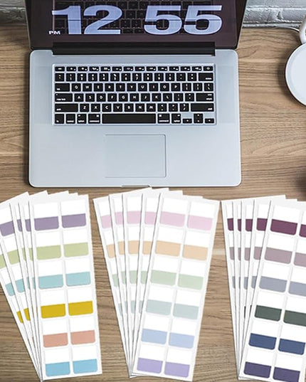 Potanro Sticky Book Tabs 360PCS Notebook Colorful Book Annotation Tabs Kit Writable Repositionable Color Page Markers Bible Tabs for Office Supplies