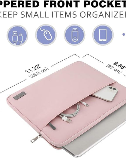 MoKo 9-11 Inch Tablet Sleeve Bag Carrying Case Fits New 11 inch iPad Air M3, iPad A16 2025, iPad Pro 11 M4/Air M2, iPad Air 5/4/3th, iPad 10/9/8/7th, Pink