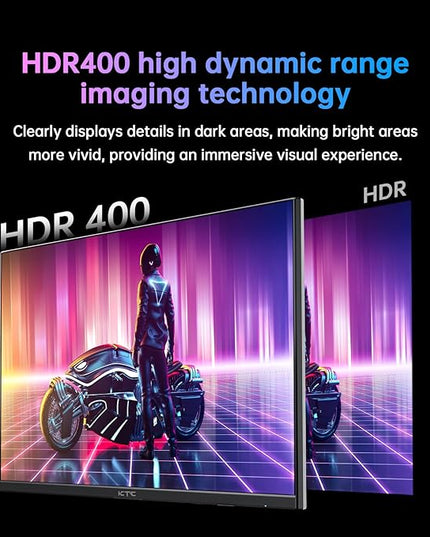 KTC 27 Inch 4K Gaming Monitor, UHD 3840x2160 160Hz Compute Monitor, Fast IPS Panel, Adaptive Sync, HDMI DisplayPort, HDR400, Height Pivot Swivel Tilt Adjustable Vertical Monitor, U27T6