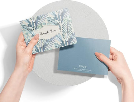 Twigs Paper Thank You Card Set - 12 Assorted Greeting Cards For All Occasions - Thank You Cards with Envelopes - Appreciation Cards - Eco Friendly - Made In USA - 5.5 x 4.25 Inch Size - Floral Themed