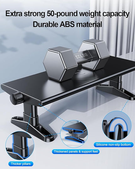 Computer Monitor Stand Riser for Desk with Usb Hub Charging,30W/5Gbps Usb C Docking Station with Power,4.5-6.3''Freely Height Adjustable with Phone Holder,Monitor Stands Riser for PC,Laptop,Printer,TV