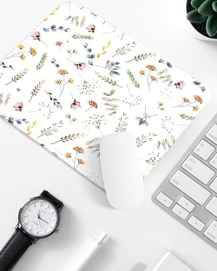 Flower Square Mouse Pad,Non-Slip Rubber Base Mouse Pad,Home Office Decoration Desktop Accessory,Laptop Mouse Pad for Office Laptops,9.4x7.8x0.12inch 8