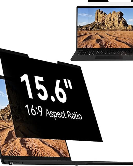 Mamol Magnetic Laptop Privacy Screen 15.6 inch ,16:9 Aspect Removable Anti Glare Protector Blue Light Privacy Screen Filter,Filter Shield Compatible with HP/Dell/Acer/Asus/Samsung/Lenovo/Thinkpad Envy