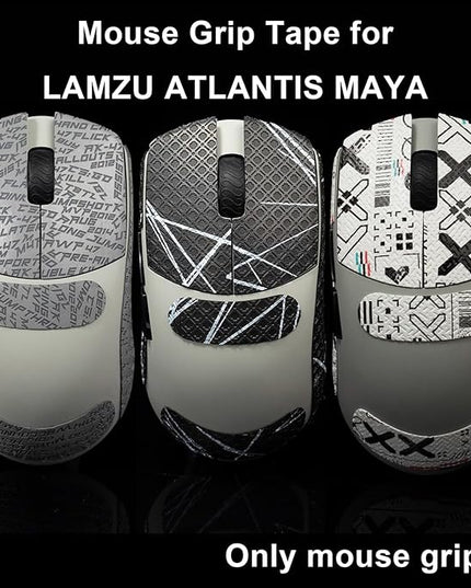 Grip Tape for Lamzu Atlantis Maya - Anti-Slip,Enhanced Control, Sweat Resistance,Improves FPS Gaming Grip & Mouse Protection [Pre-Cut] CS Pink 0.3mm