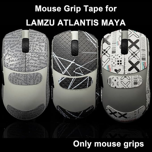 Grip Tape for Lamzu Atlantis Maya - Anti-Slip,Enhanced Control, Sweat Resistance,Improves FPS Gaming Grip & Mouse Protection [Pre-Cut] CS Pink 0.3mm