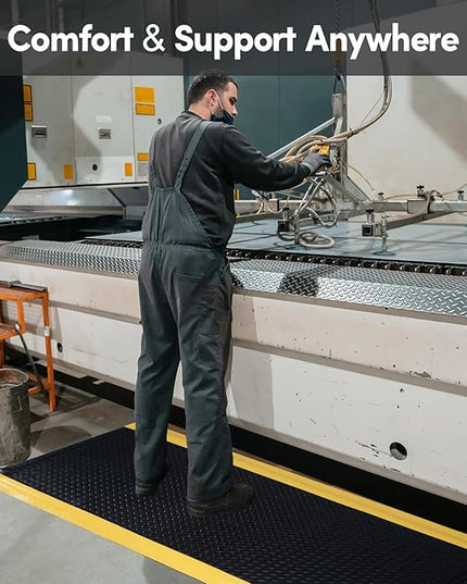 Anti Fatigue Mats Industrial 2' x 6' 15/16" Thick Ergonomic Standing Mat Commercial Kitchen Mat Heavy Duty Diamond Plate Cushioned Shop Floor Mats Helps Relieve Back and Leg Soreness